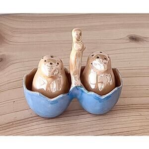 Lusterware 3pc Nesting Baby Chick Salt & Pepper Shaker Set